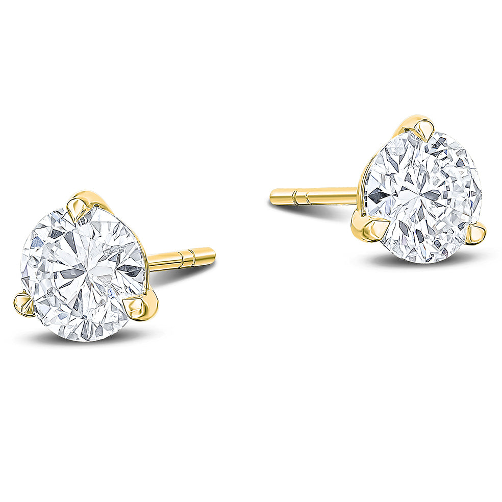 Victoria 3 claw Diamond Earrings